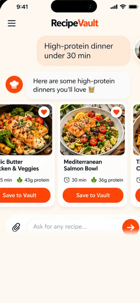 Ask RecipeVault what to cook